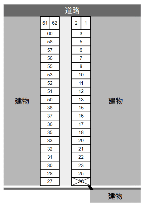 アイデー駐車場の駐車配置図