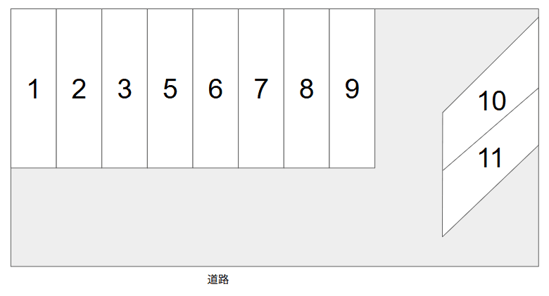 すみれパーキングの駐車配置図