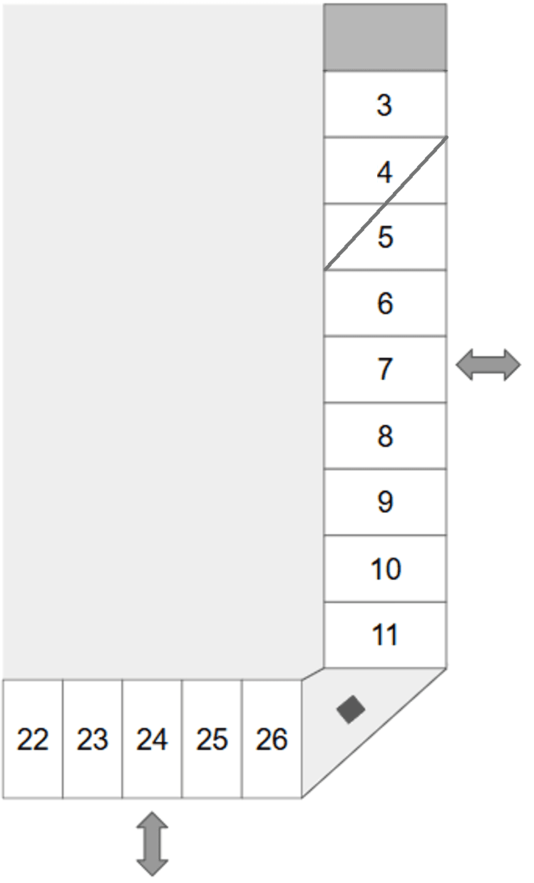 近藤第3駐車場の駐車配置図