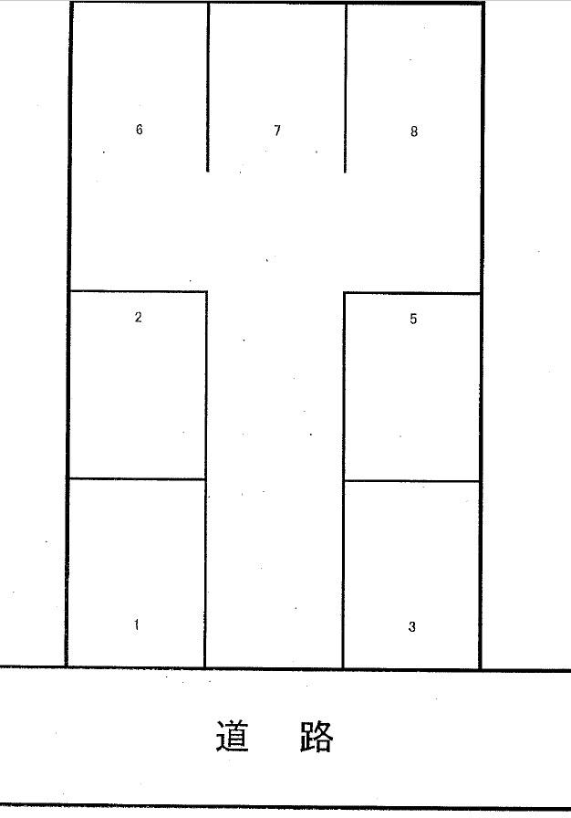 元城町4丁目月極駐車場の駐車配置図