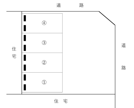 住通パーク根城の駐車配置図