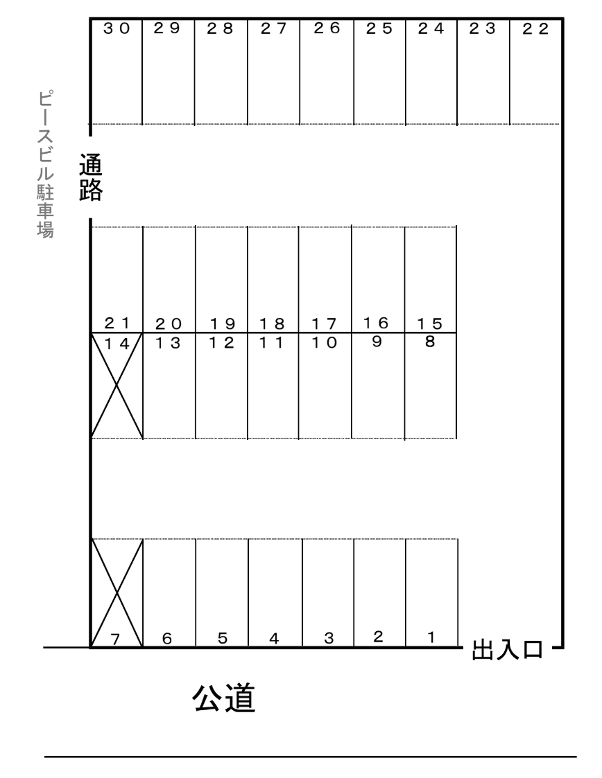 【31】新橋大通5丁目駐車場の駐車配置図