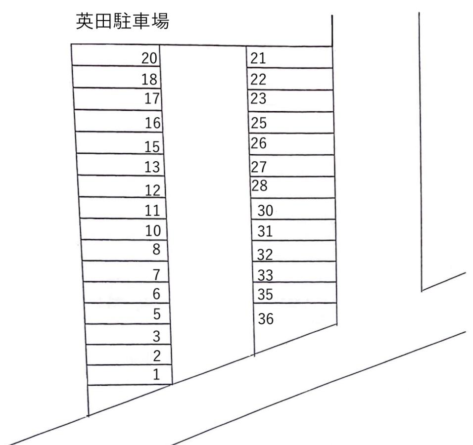 英田駐車場の駐車配置図
