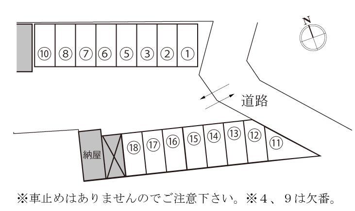 伊藤駐車場の駐車配置図