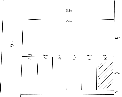 伏石町駐車場の駐車配置図
