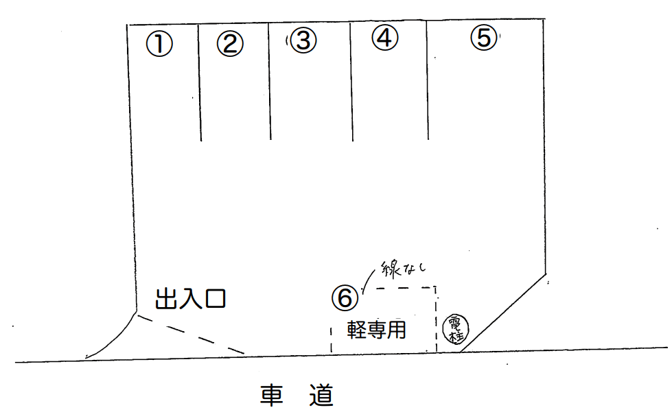 天神Mパーキングの駐車配置図