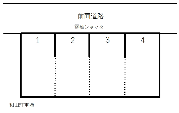 和田駐車場の駐車配置図