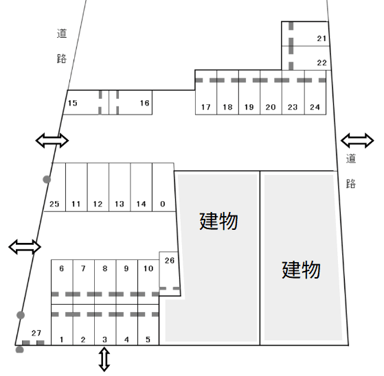 イルカパーク4の駐車配置図