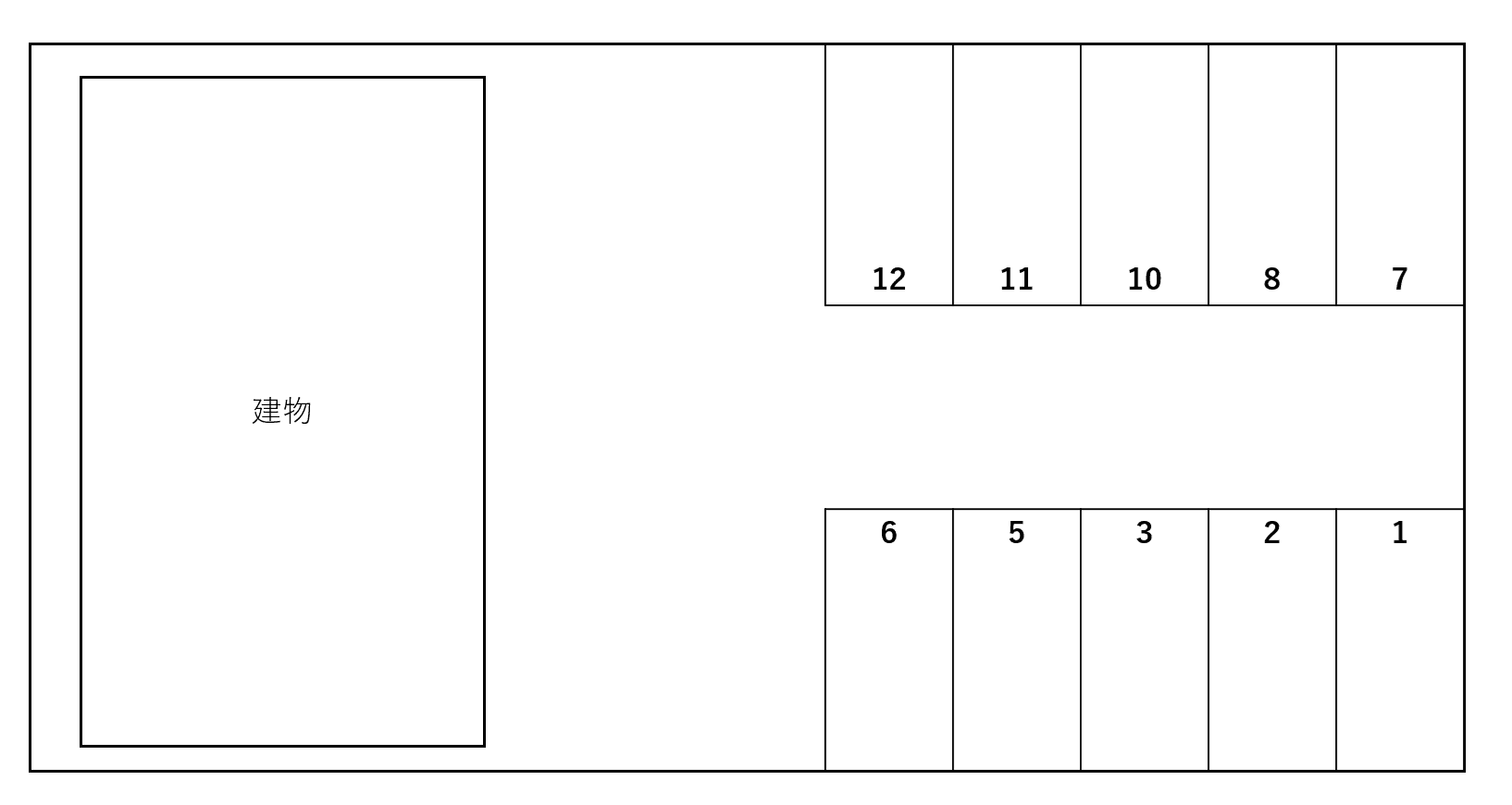テラスハウスnabe別駐車場の駐車配置図