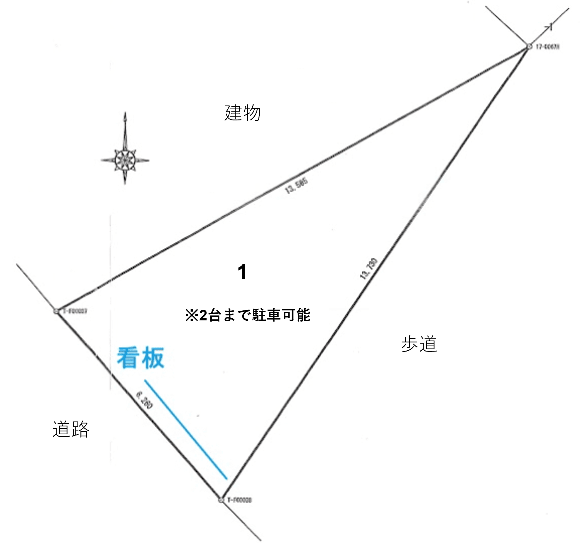 今井原駐車場の駐車配置図
