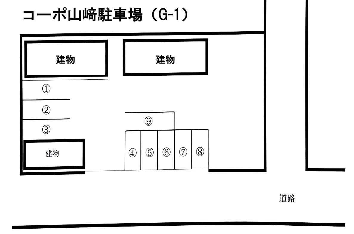 コーポ山﨑駐車場(G-1)の駐車配置図