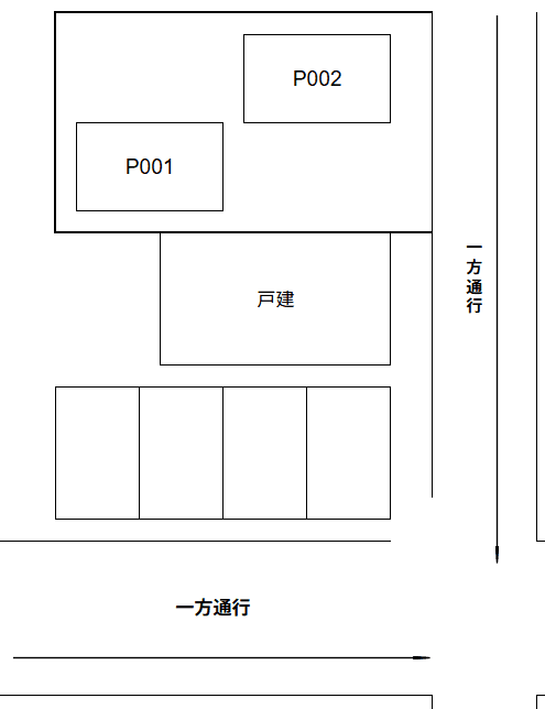 明石町加藤駐車場2の駐車配置図
