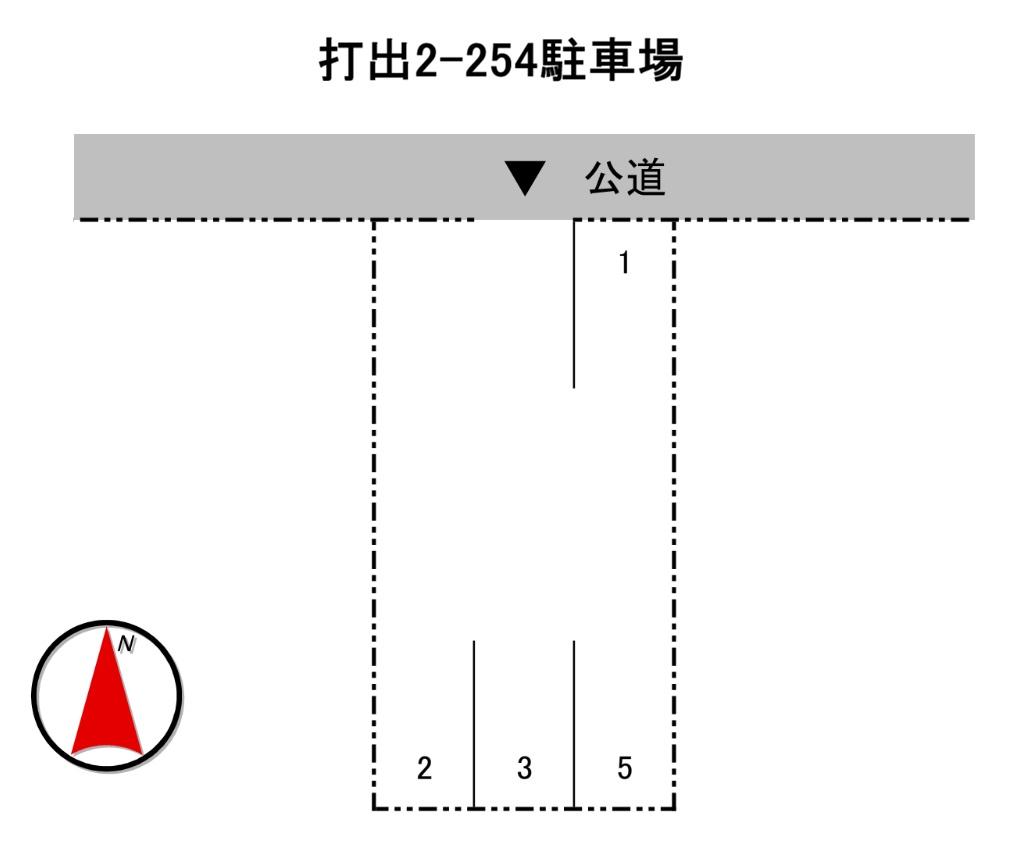 打出2-254駐車場の駐車配置図