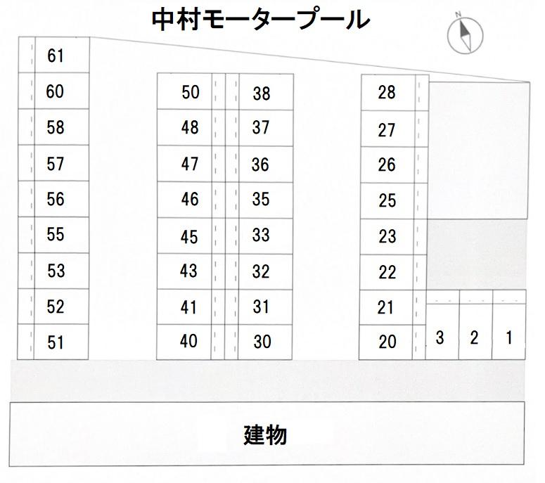 中村モータープールの駐車配置図