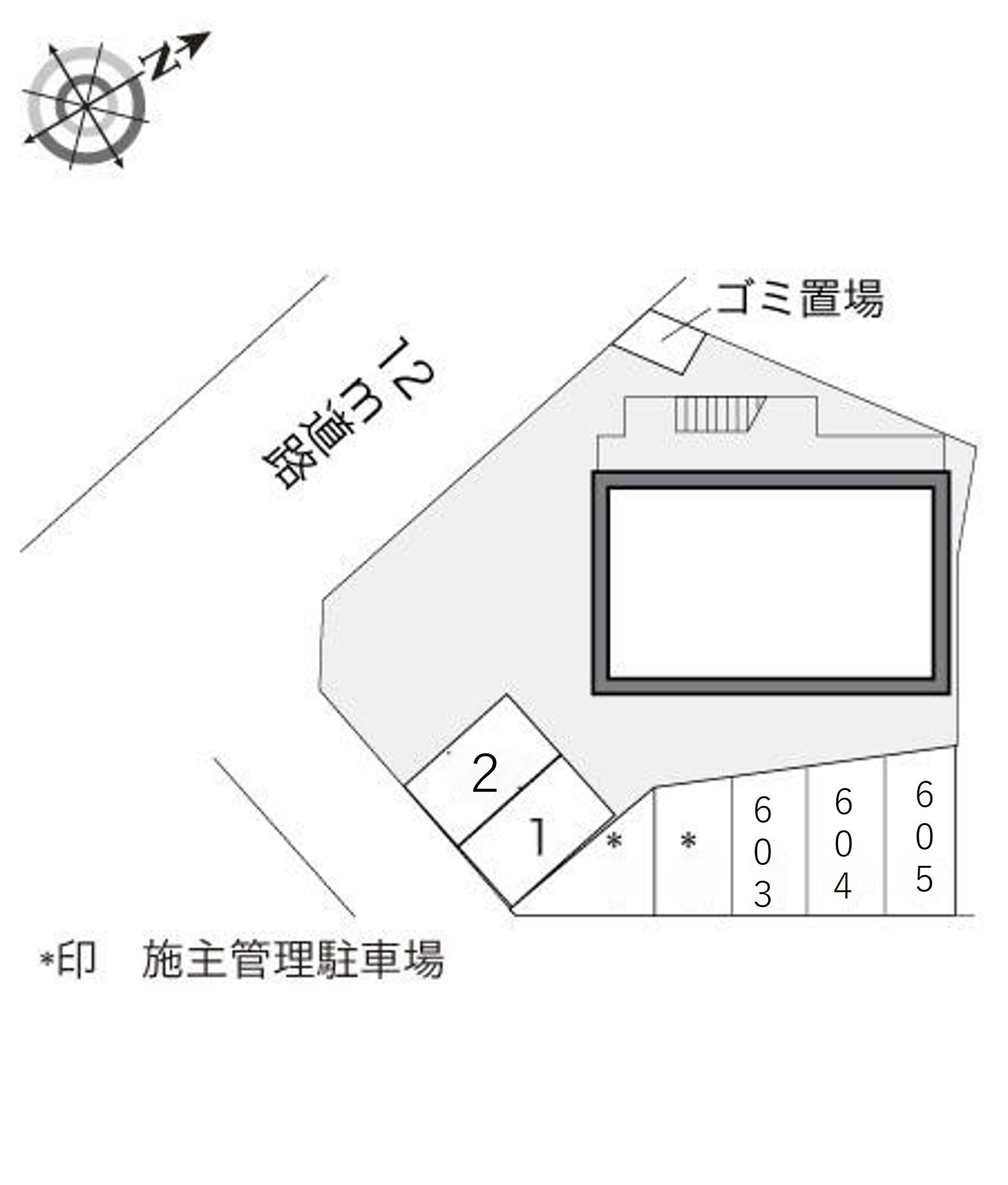 さつき館(12689) 敷地外駐車場の駐車配置図