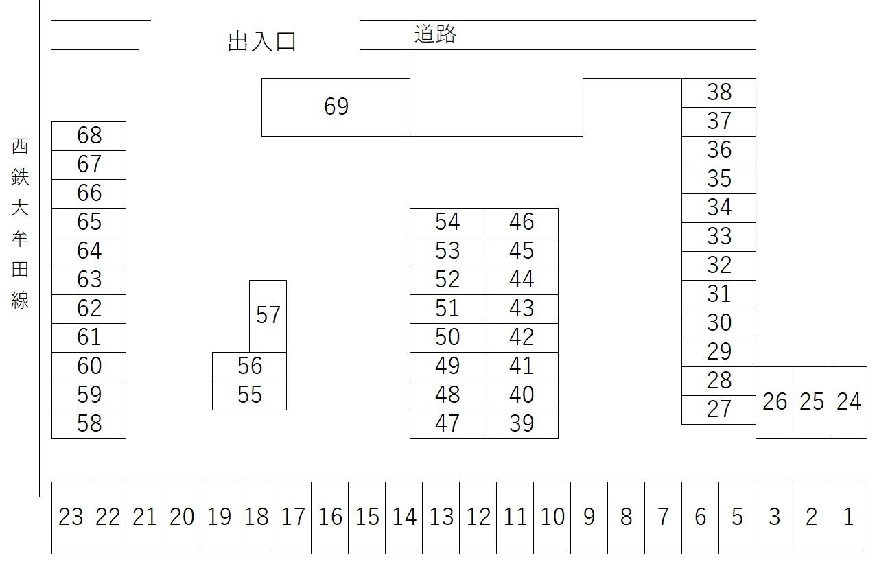 田中昭一駐車場の駐車配置図