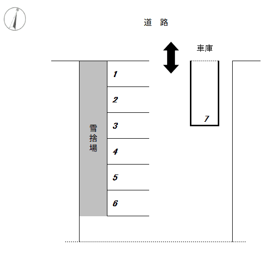 禰宜町駐車場の駐車配置図