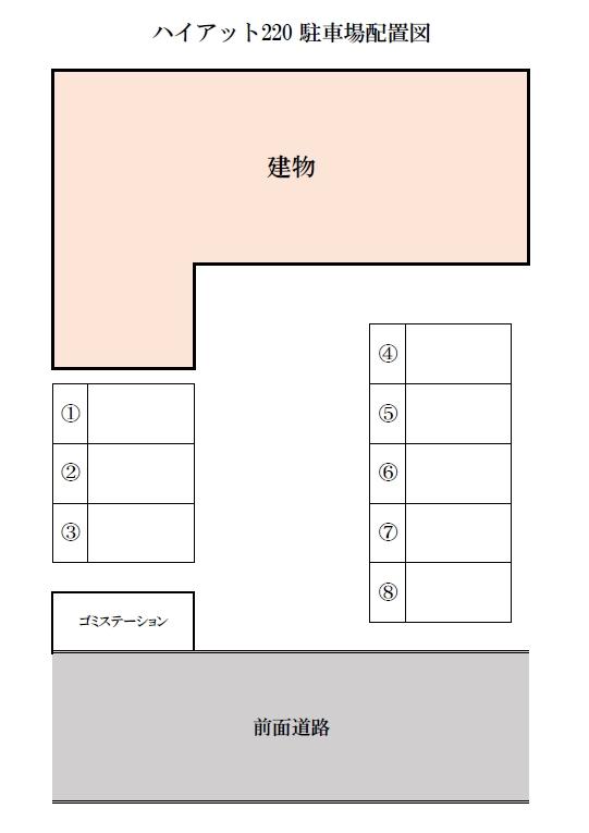 ハイアット220の駐車配置図