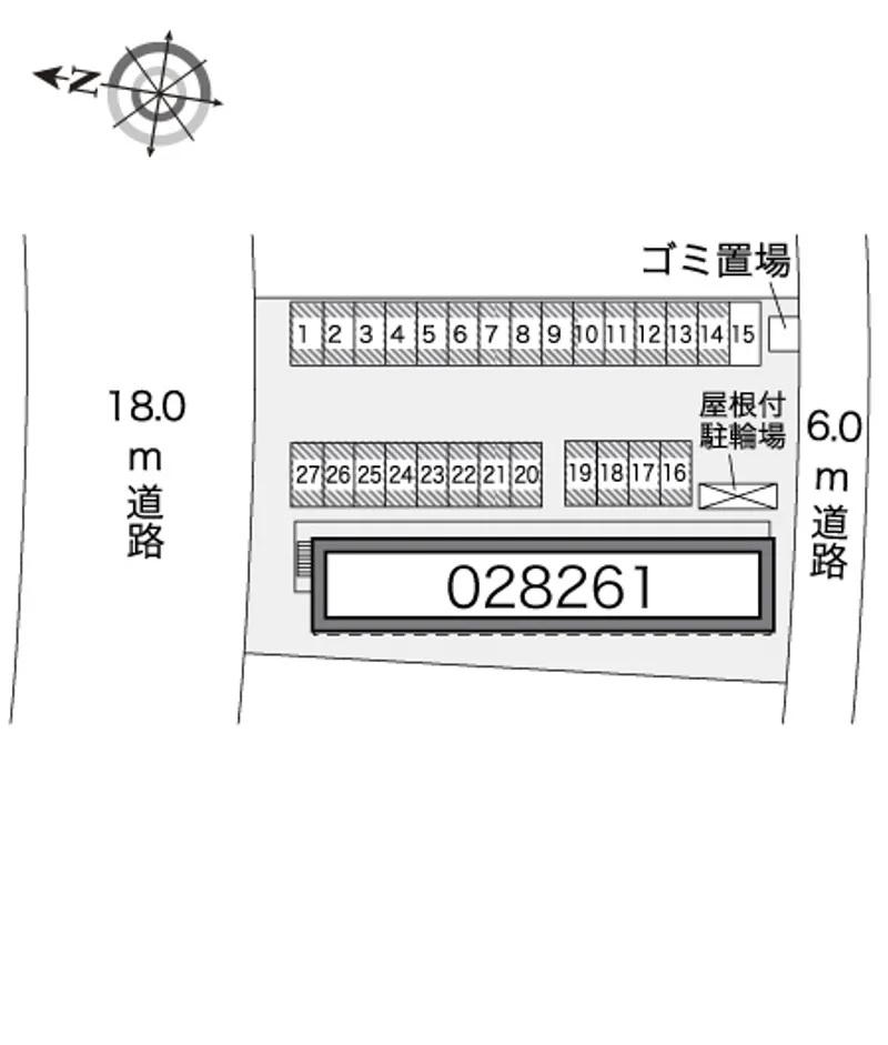 槇(20481) 敷地外駐車場の駐車配置図