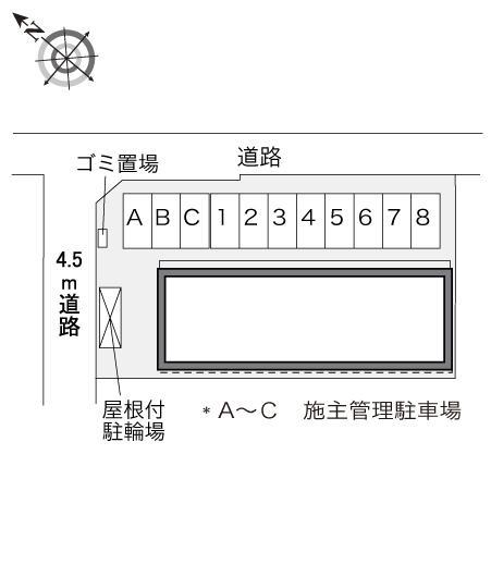 メゾンドアイ旭飛(34898)の駐車配置図