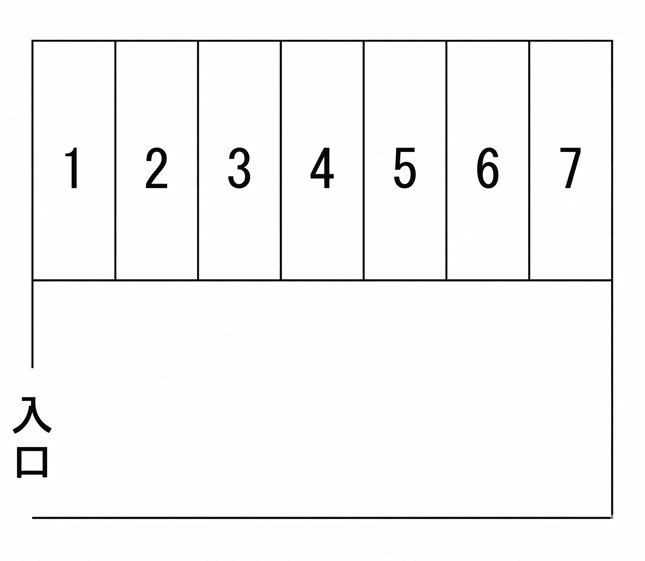 平和モータープールの駐車配置図