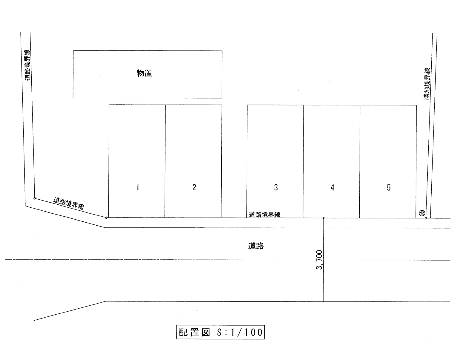 平沼松井駐車場の駐車配置図