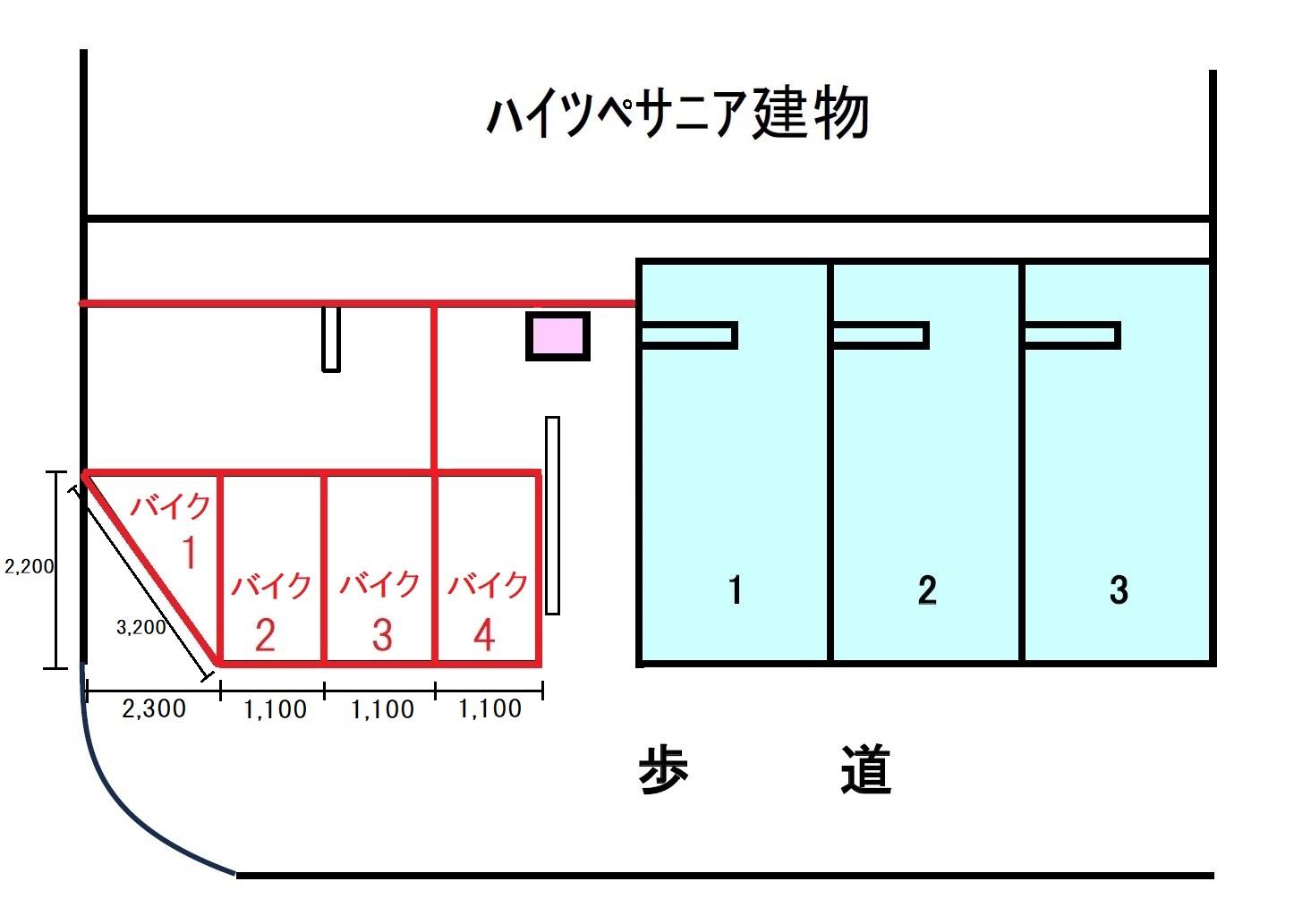 ハイツペサニア駐車場の駐車配置図