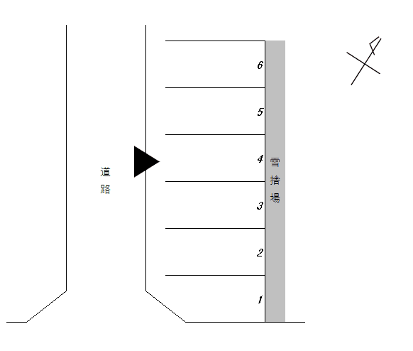 取上5丁目駐車場の駐車配置図