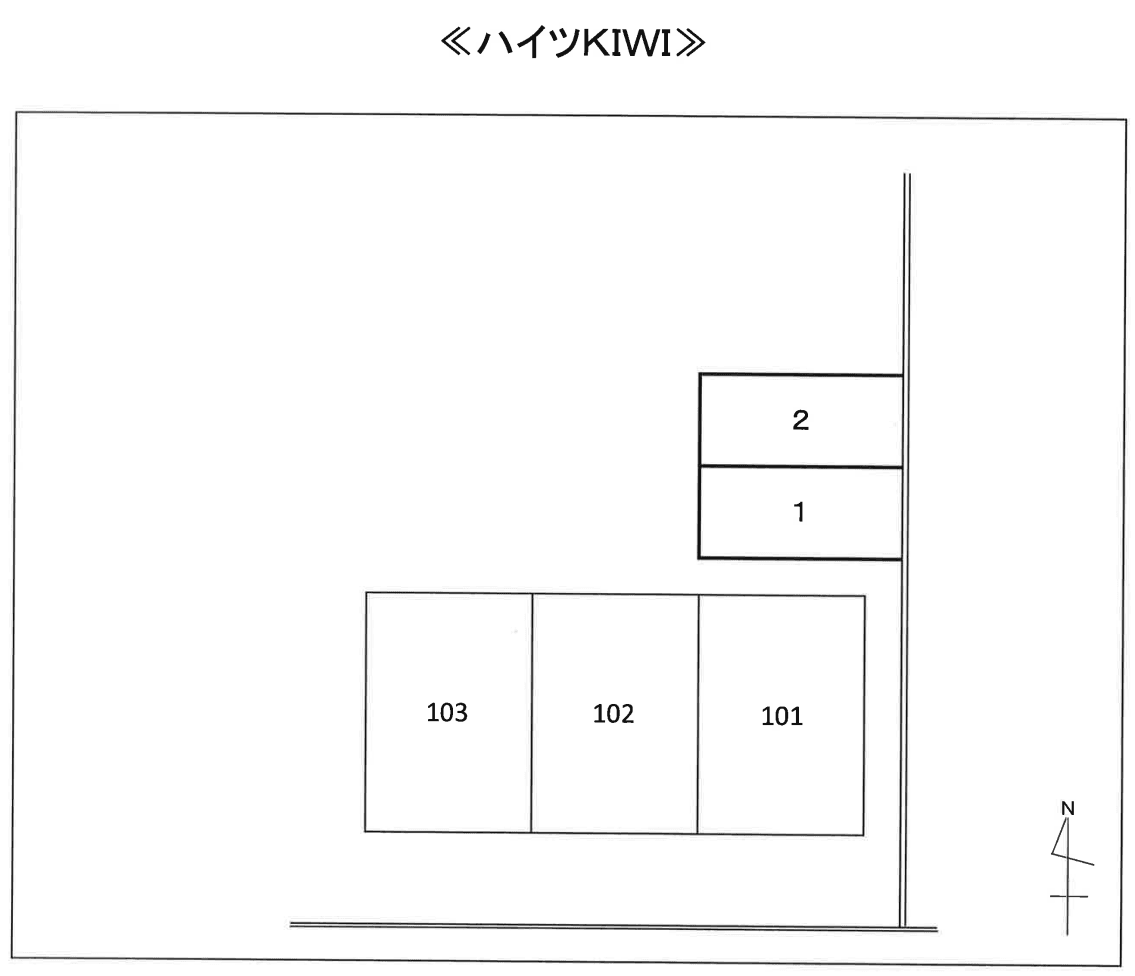 ハイツKIWIの駐車配置図