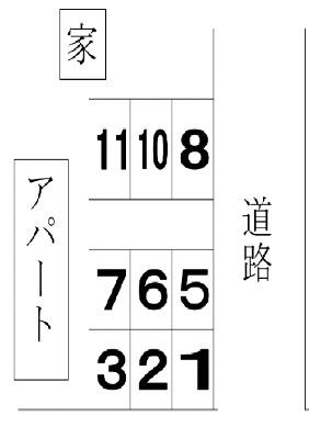 砂パーキングⅠの駐車配置図