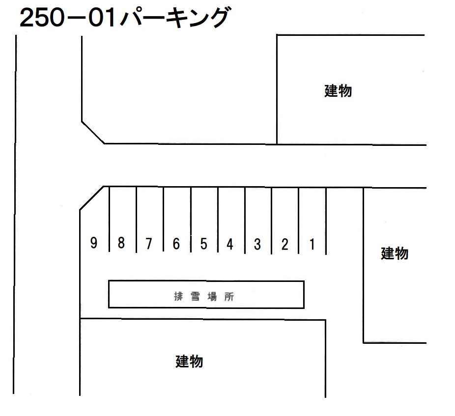 250-01パーキングの駐車配置図