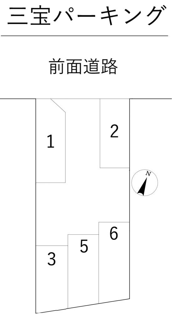 三宝パーキングの駐車配置図