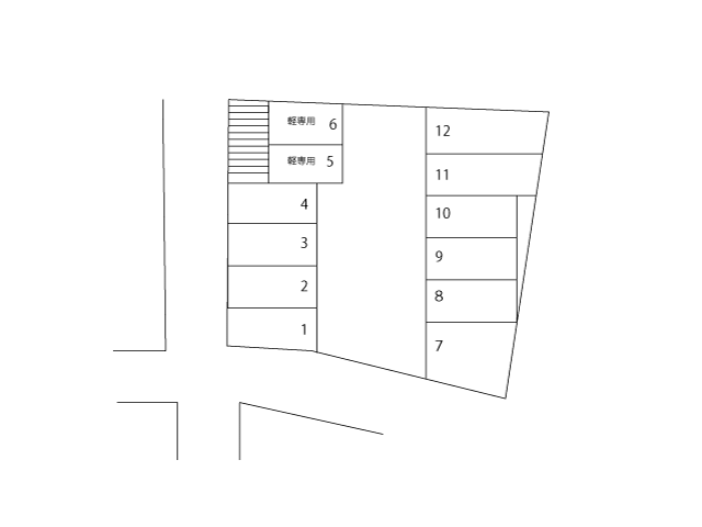 西園町駐車場の駐車配置図