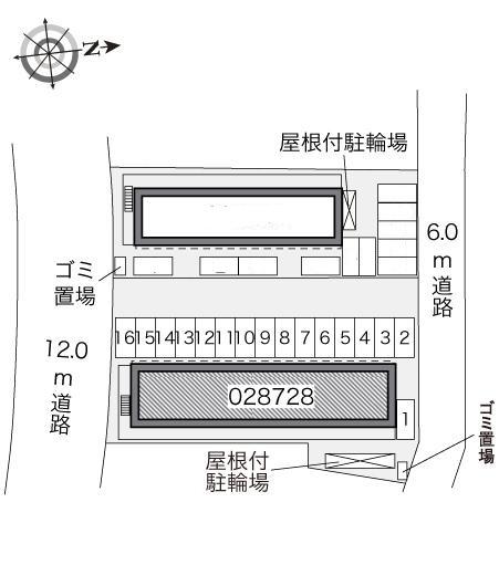 ラフィネ(28728)の駐車配置図