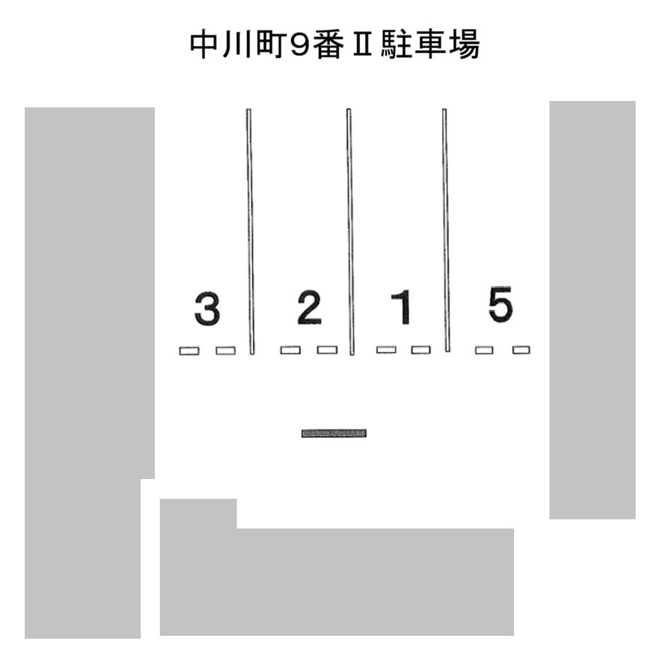 中川町9番II駐車場の駐車配置図