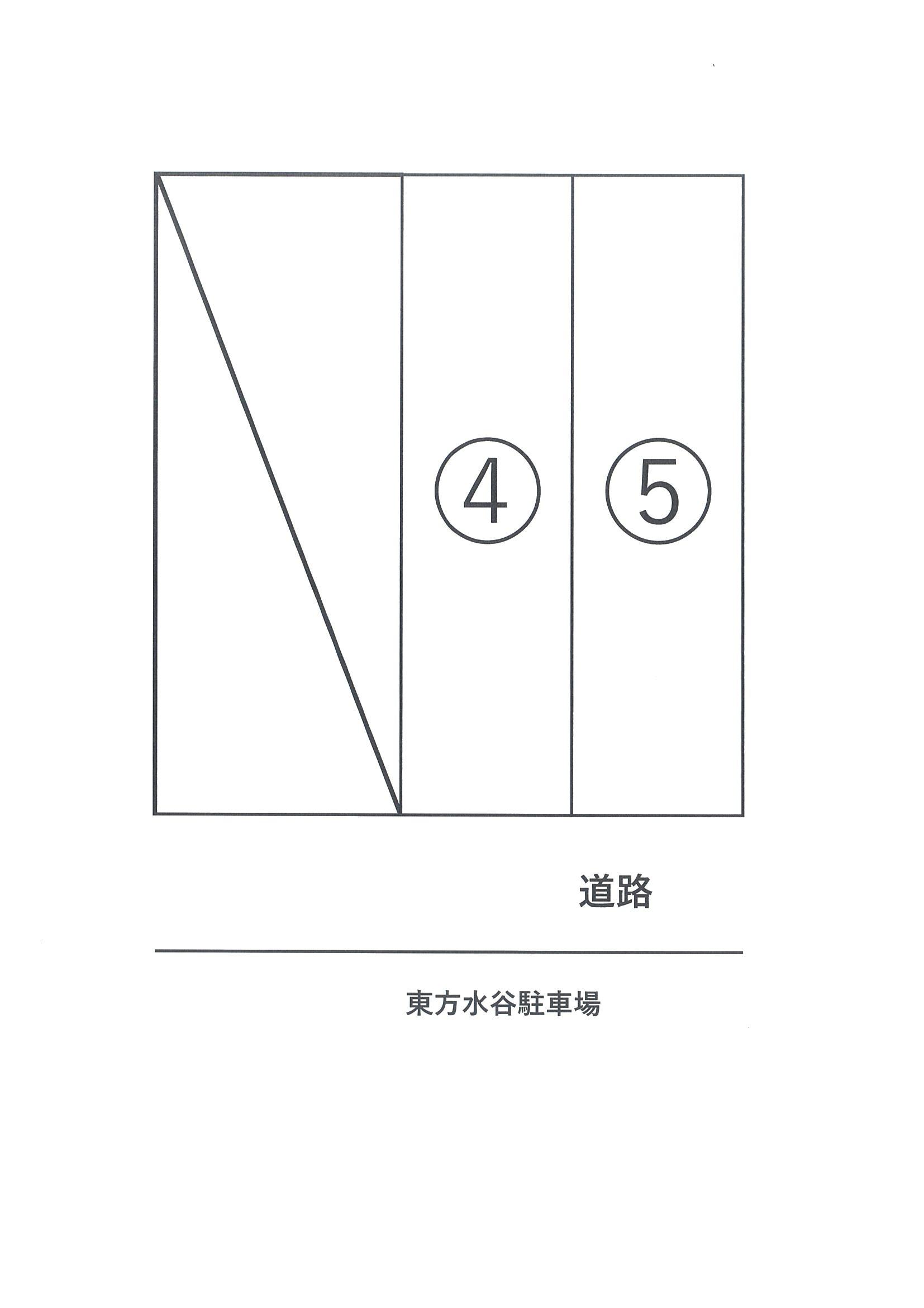 東方水谷駐車場の駐車配置図
