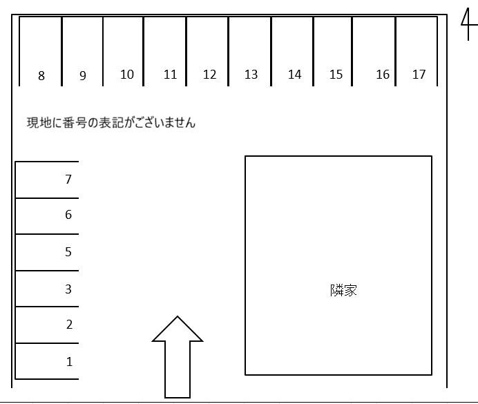 横井2丁目駐車場の駐車配置図