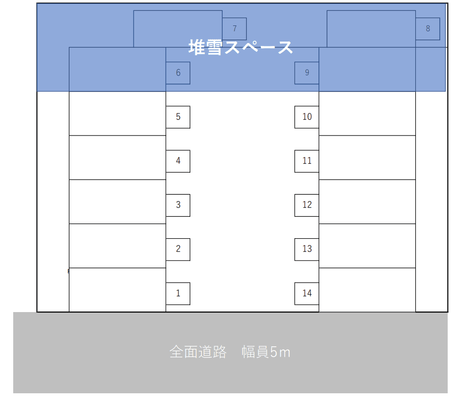宮の森2条8丁目駐車場の駐車配置図