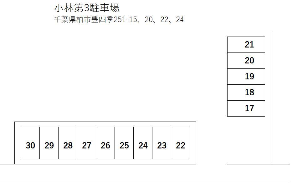 小林第3駐車場の駐車配置図