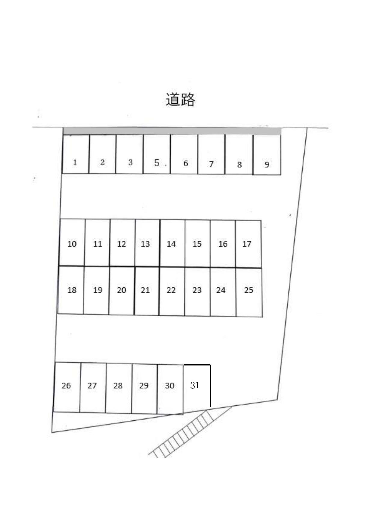 プリンス第5駐車場の駐車配置図