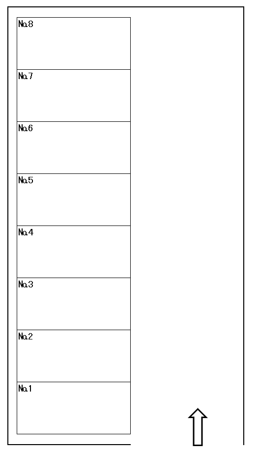橋本ガレージの駐車配置図