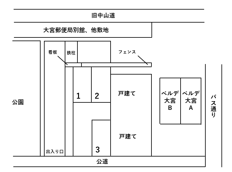 東大成一丁目駐車場の駐車配置図