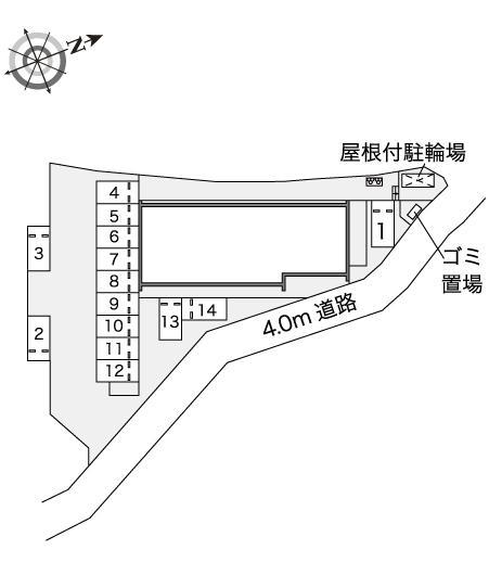 サンライズ富岡Ⅲ(42137)の駐車配置図