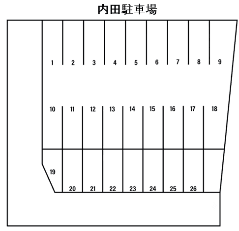 内田駐車場の駐車配置図