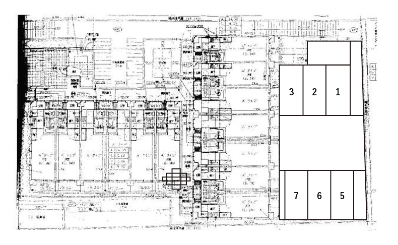 クレセントヒル・イーストの駐車配置図