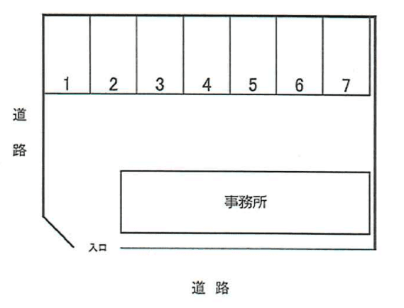 愛子東1丁目パーキングの駐車配置図