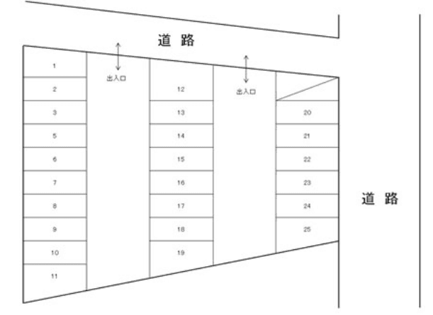 西初石五丁目パーキングの駐車配置図