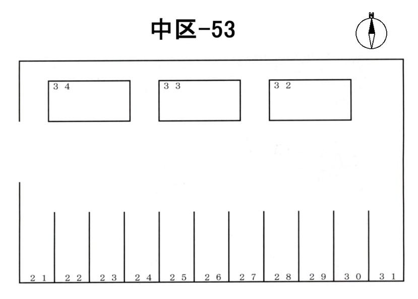 中区-53の駐車配置図