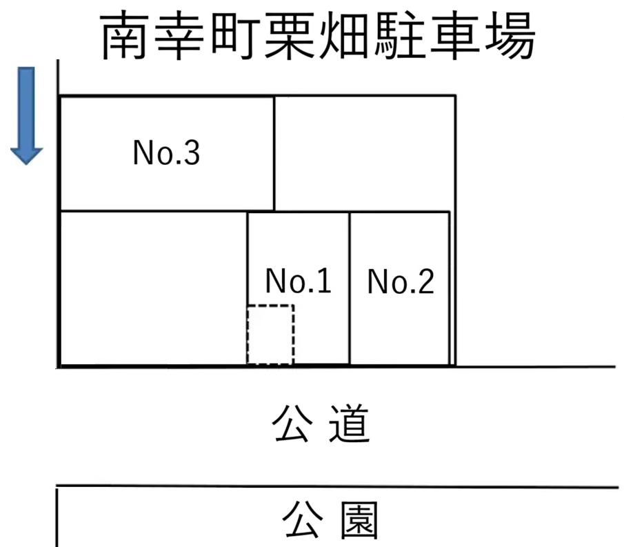南幸町栗畑駐車場の駐車配置図