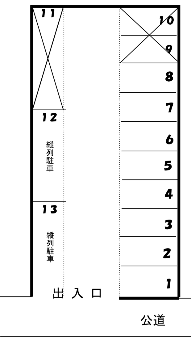 【17】末広町8丁目第3駐車場の駐車配置図